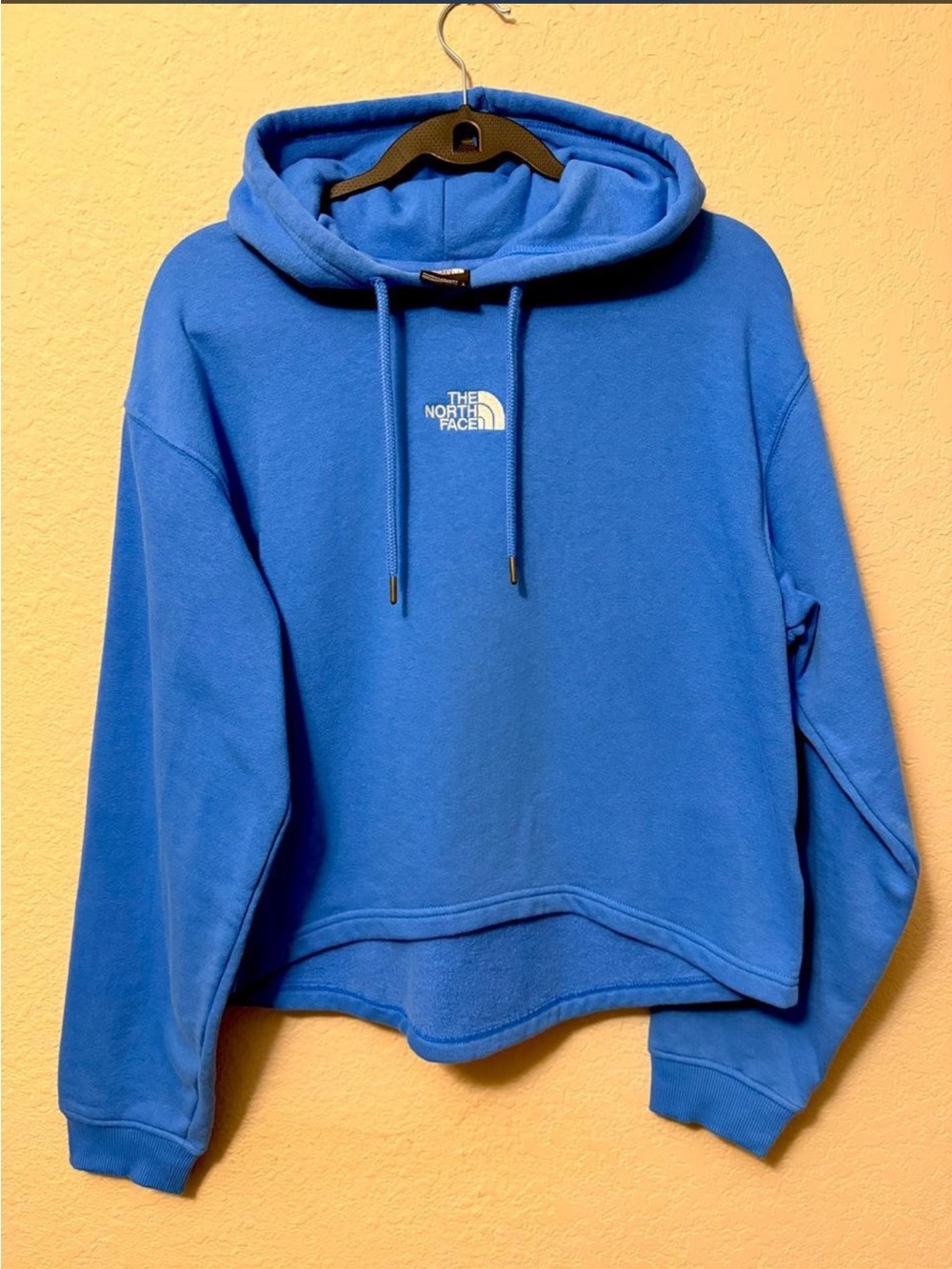 The North Face Bright Blue Semi-Crop Pullover Hoodie NEW